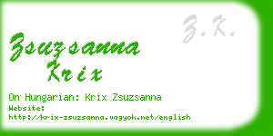 zsuzsanna krix business card